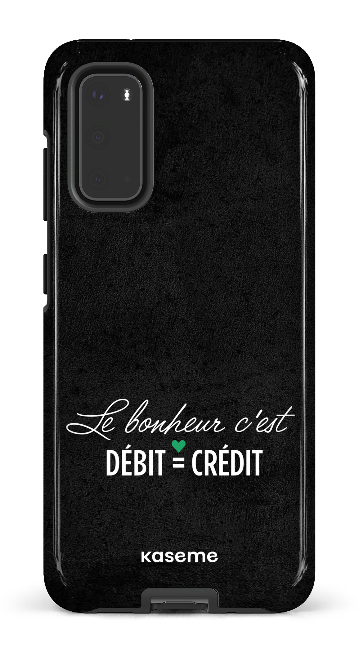Le bonheur c'est débit = crédit (noir) - Galaxy S20 Tough