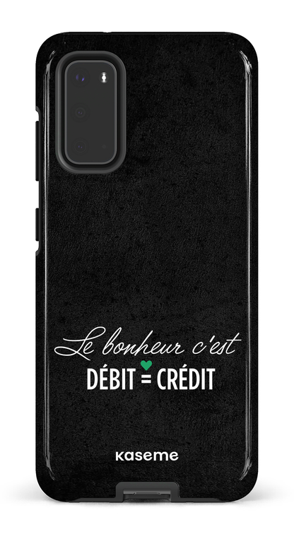 Le bonheur c'est débit = crédit (noir) - Galaxy S20 Tough