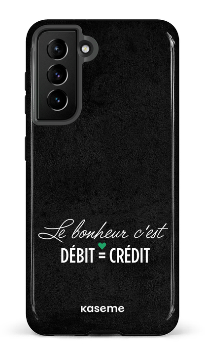 Le bonheur c'est débit = crédit (noir) - Galaxy S21 Tough