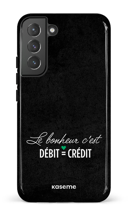 Le bonheur c'est débit = crédit (noir) - Galaxy S22 Plus Tough