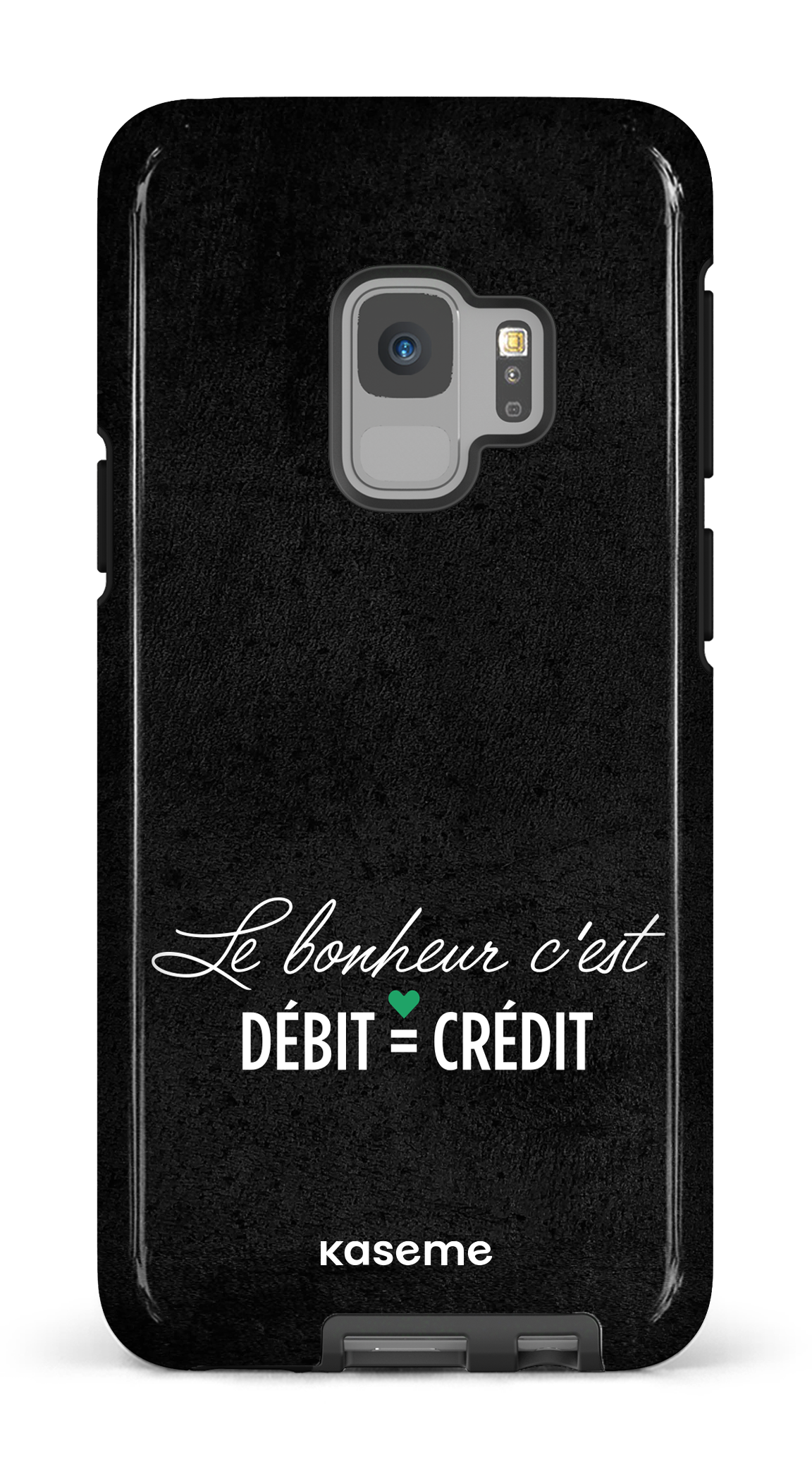 Le bonheur c'est débit = crédit (noir) - Galaxy S9 Tough