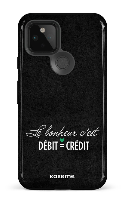Le bonheur c'est débit = crédit (noir) - Google Pixel 5 Tough