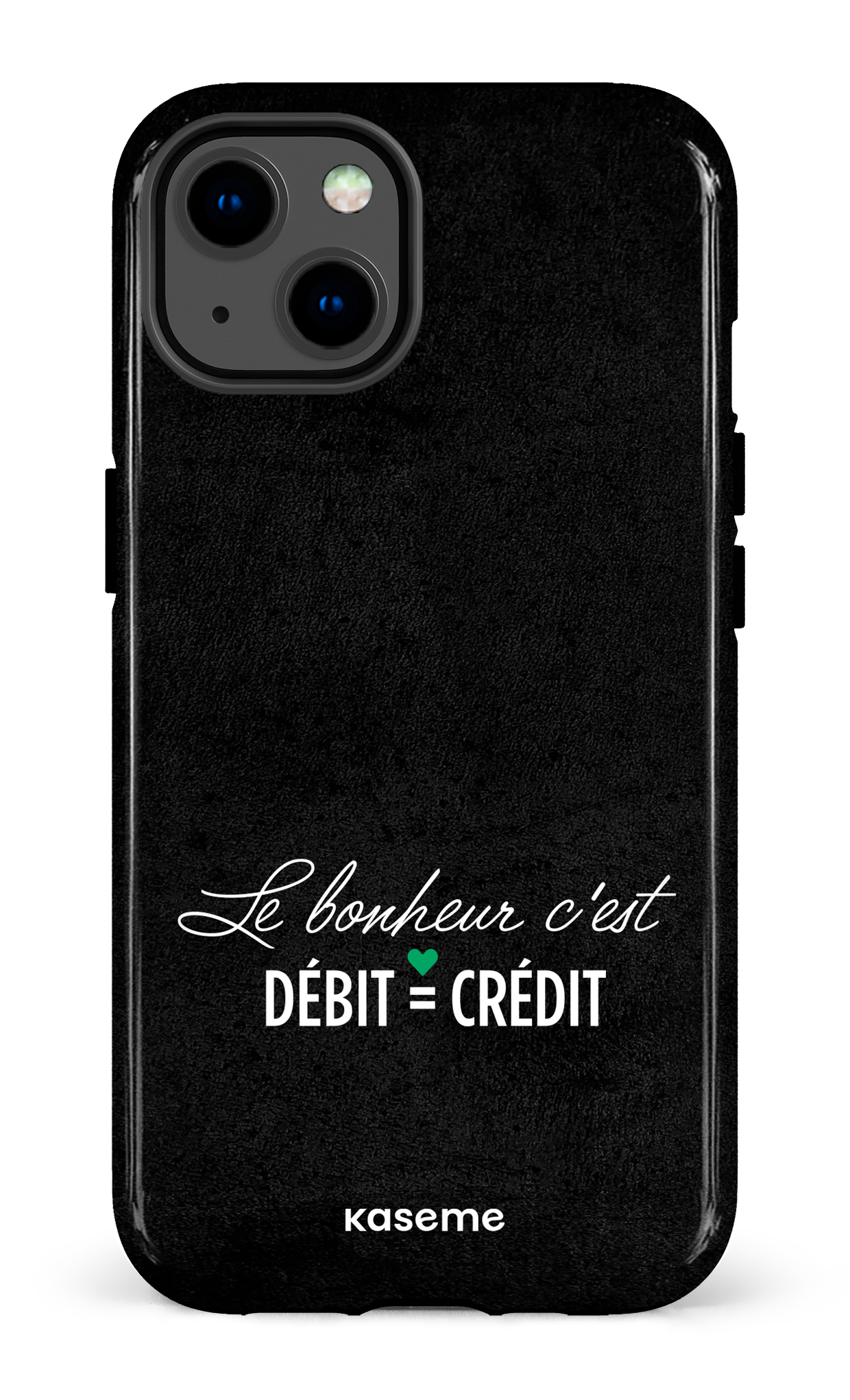Le bonheur c'est débit = crédit (noir) - iPhone 13 Tough