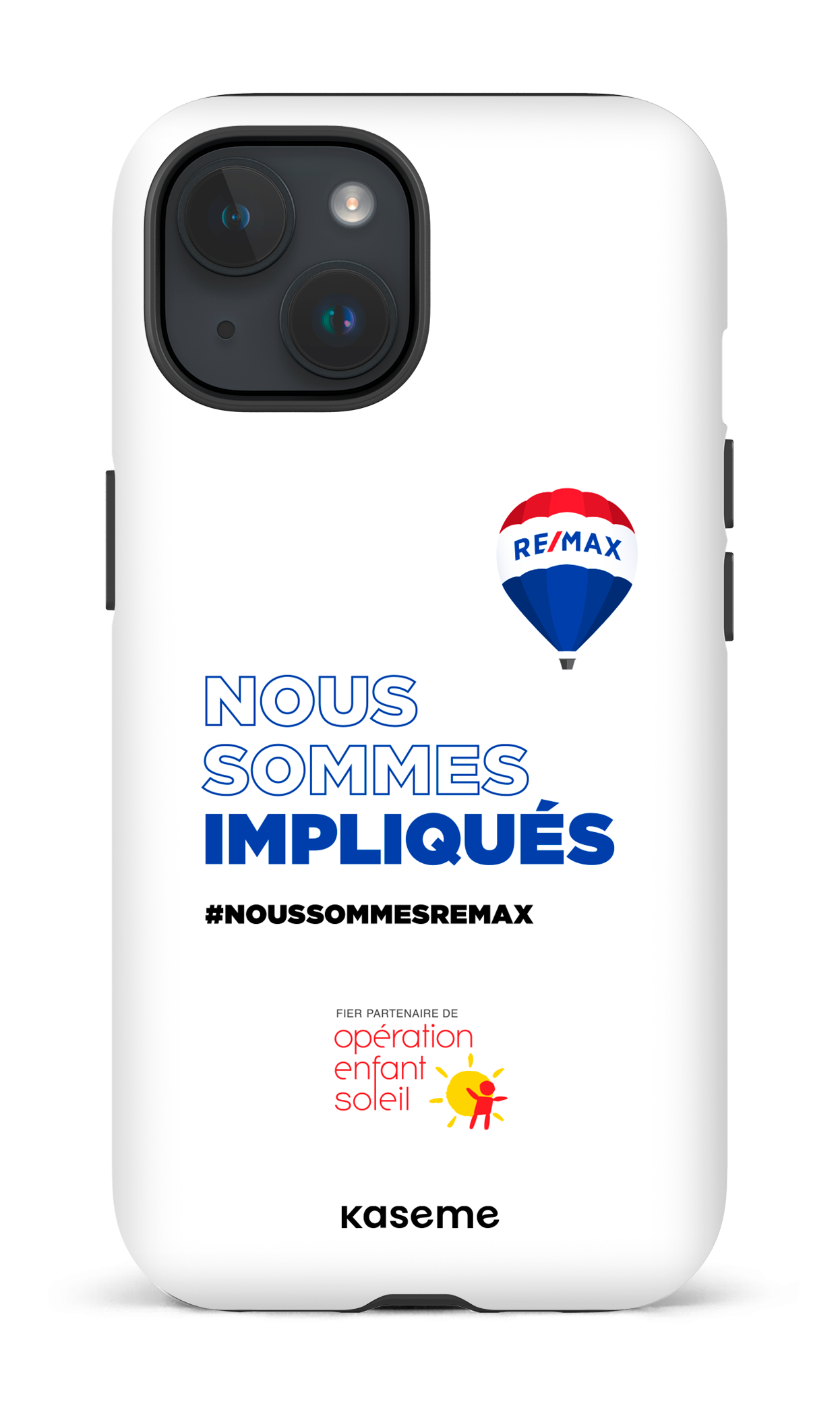 iPhone 15 Tough (Matte) Nous sommes impliqués par RE/MAX -