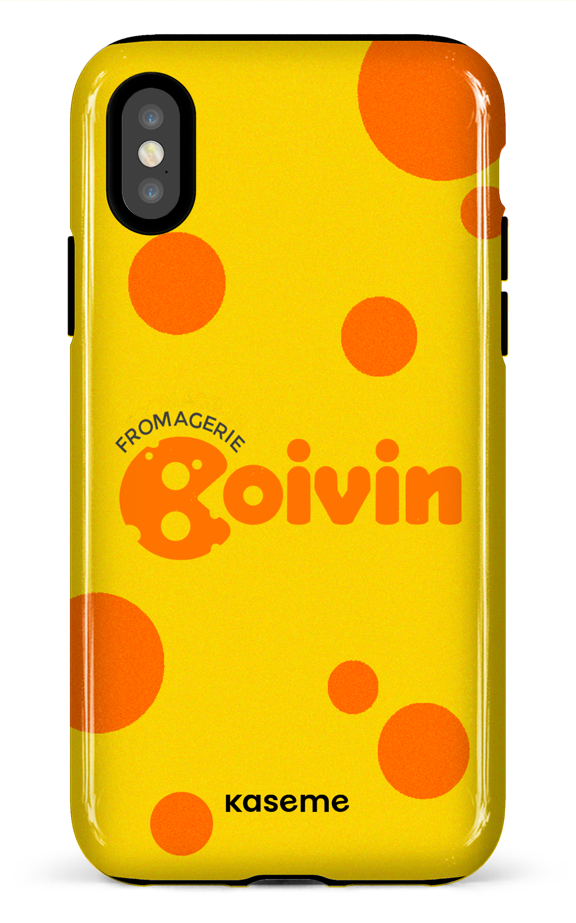 iPhone X/XS Tough Boivin Jaune x Ronds -