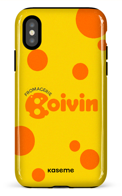 iPhone X/XS Tough Boivin Jaune x Ronds -