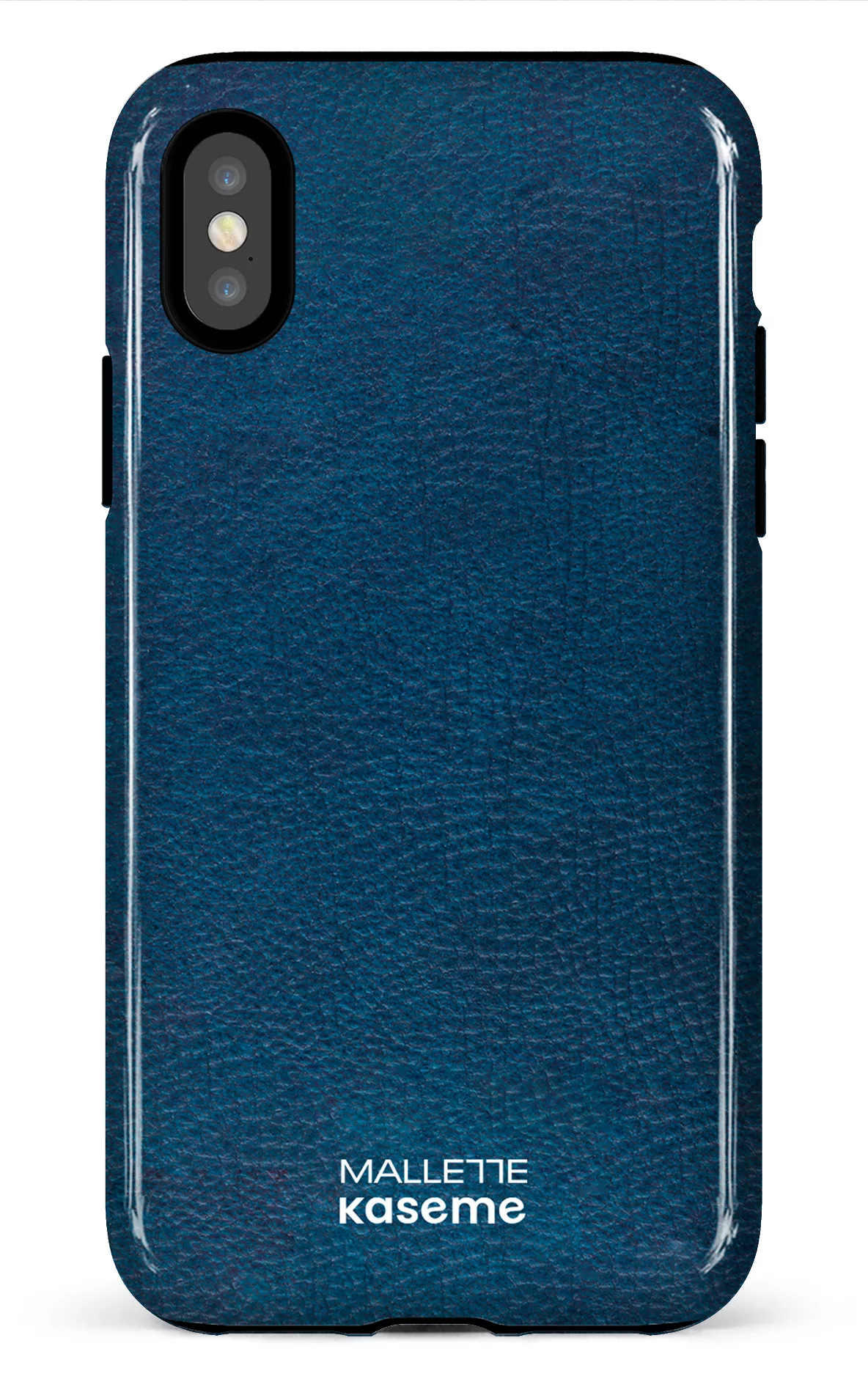 iPhone X/XS Tough Cuir Bleu x Mallette -
