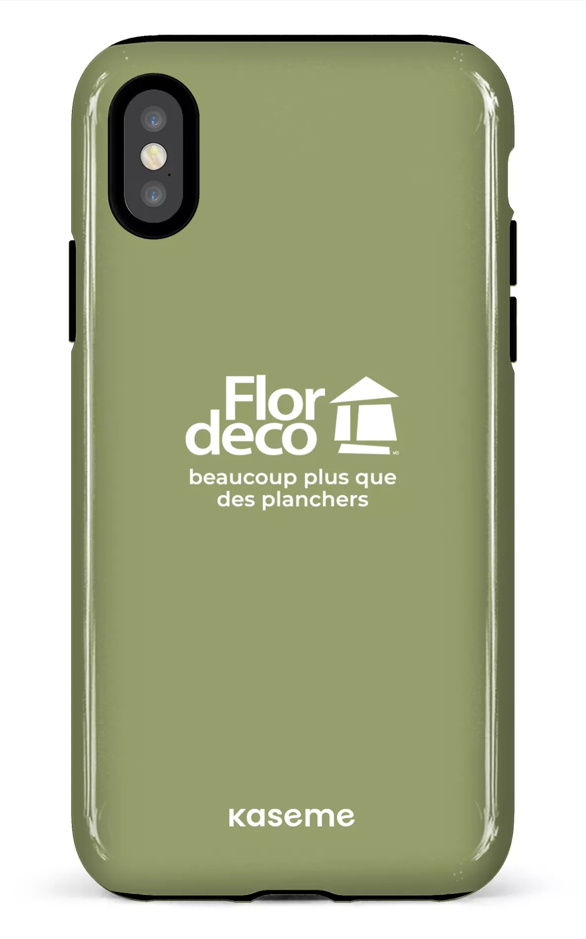 iPhone X/XS Tough Flordeco logo Sauge -