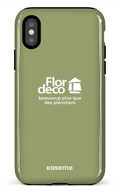iPhone X/XS Tough Flordeco logo Sauge -