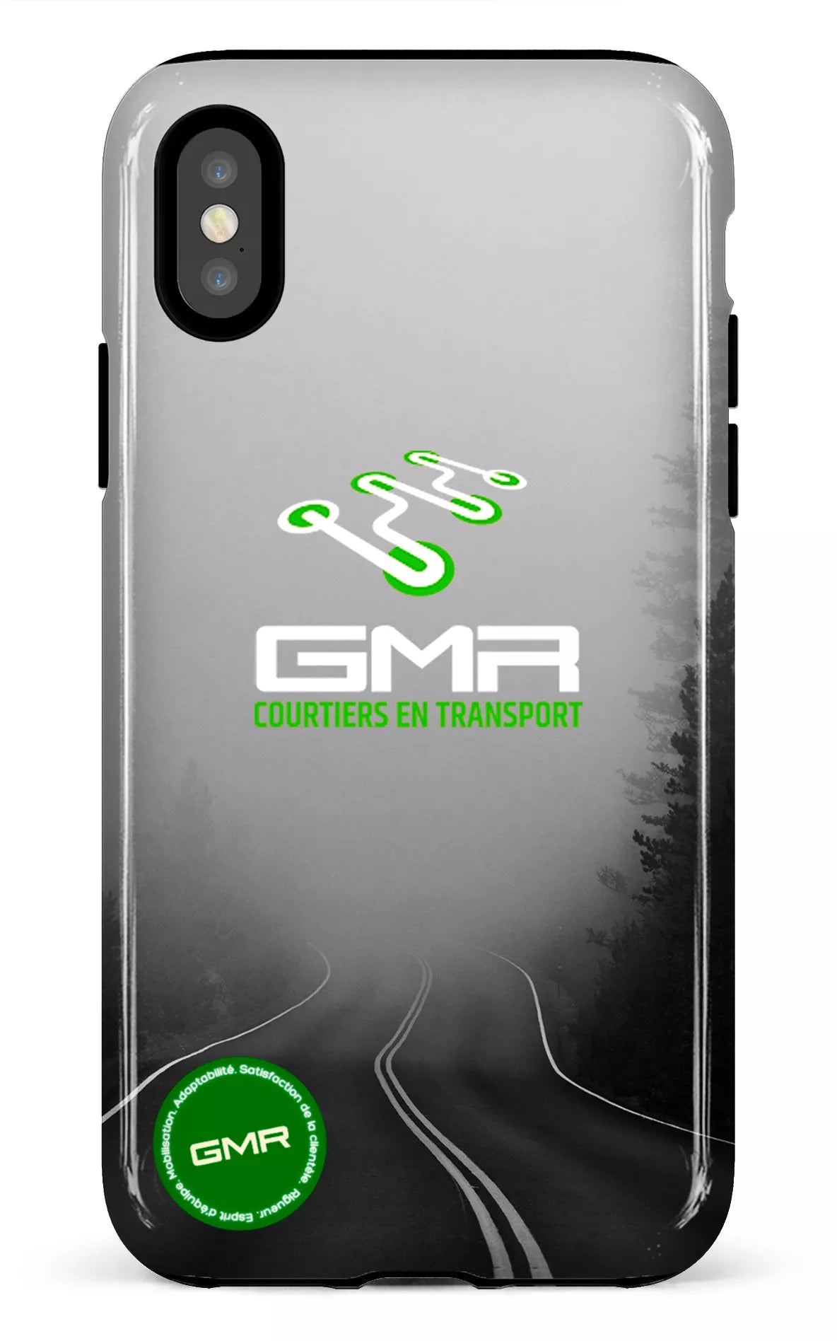 iPhone X/XS Tough GMR Route Noir et Blanc -