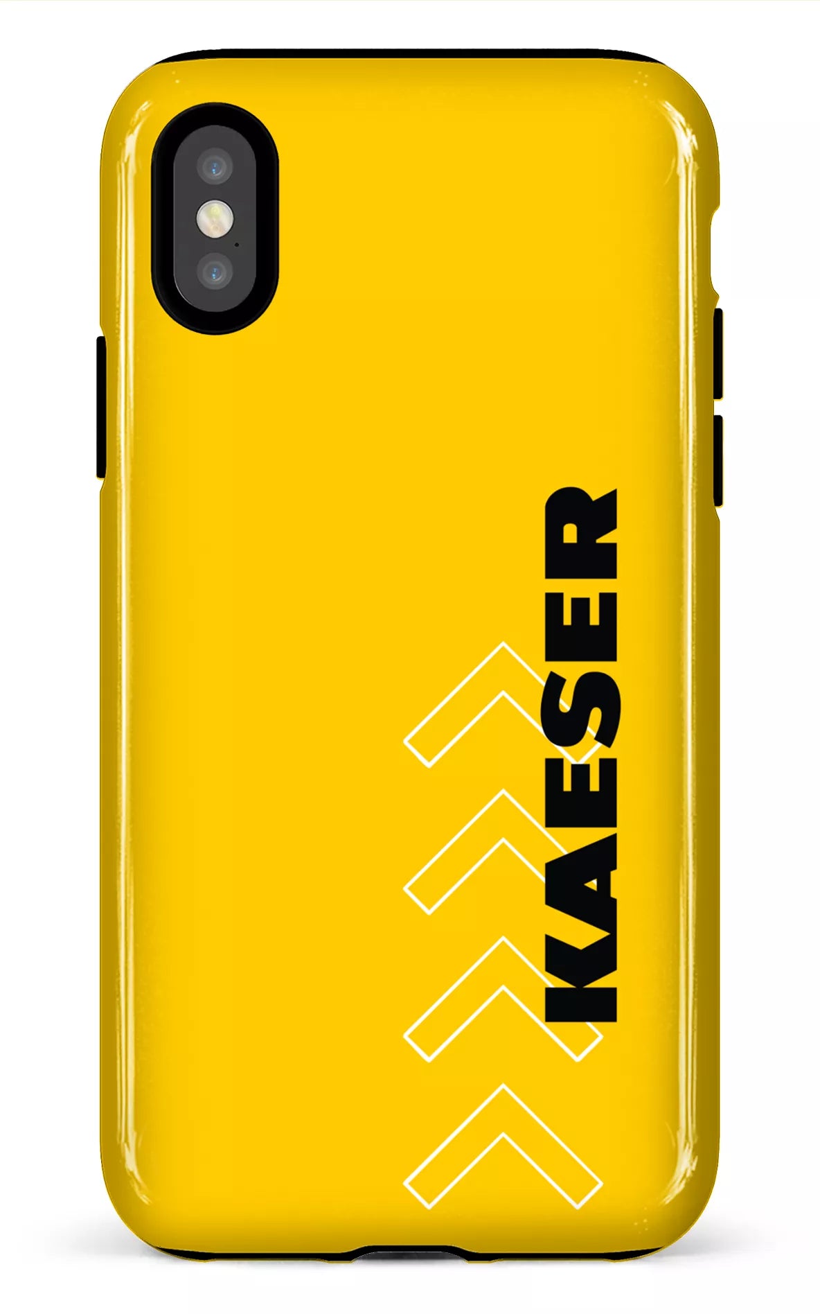 iPhone X/XS Tough Kaeser Flèches Jaune -