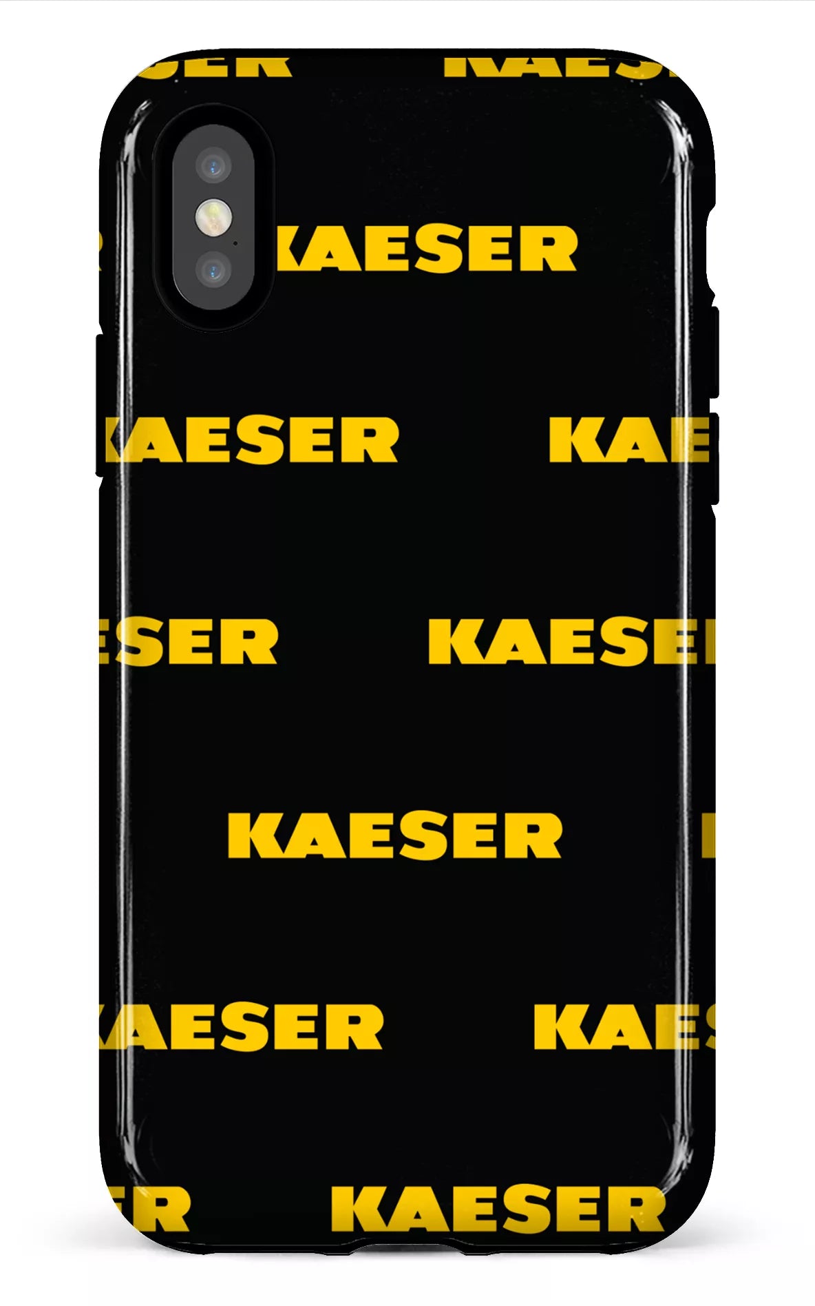 iPhone X/XS Tough Kaeser Pattern Noir -