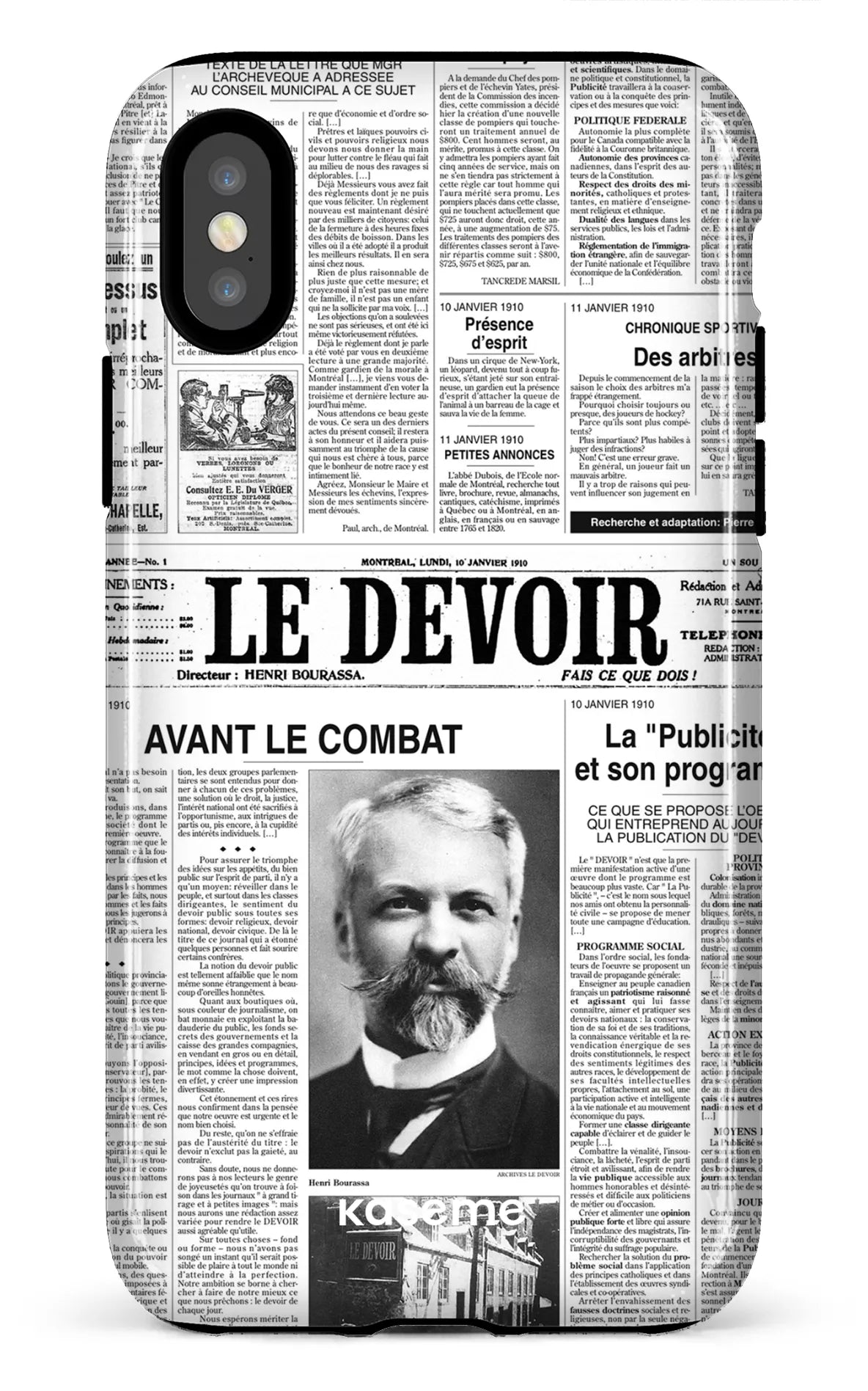 iPhone X/XS Tough Le Devoir — Premier édito -