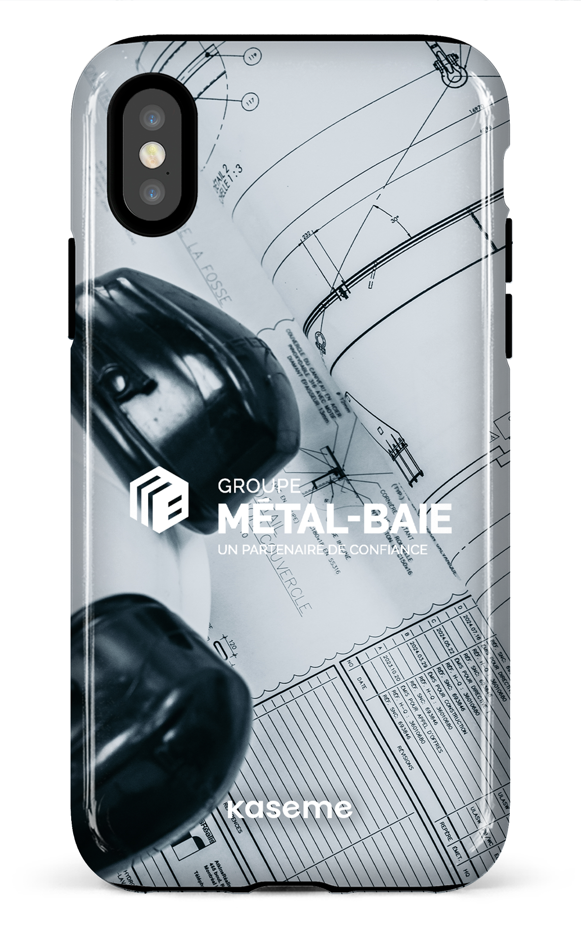 iPhone X/XS Tough Le plan par Métal-Baie -