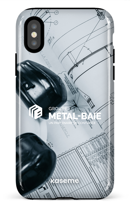 iPhone X/XS Tough Le plan par Métal-Baie -