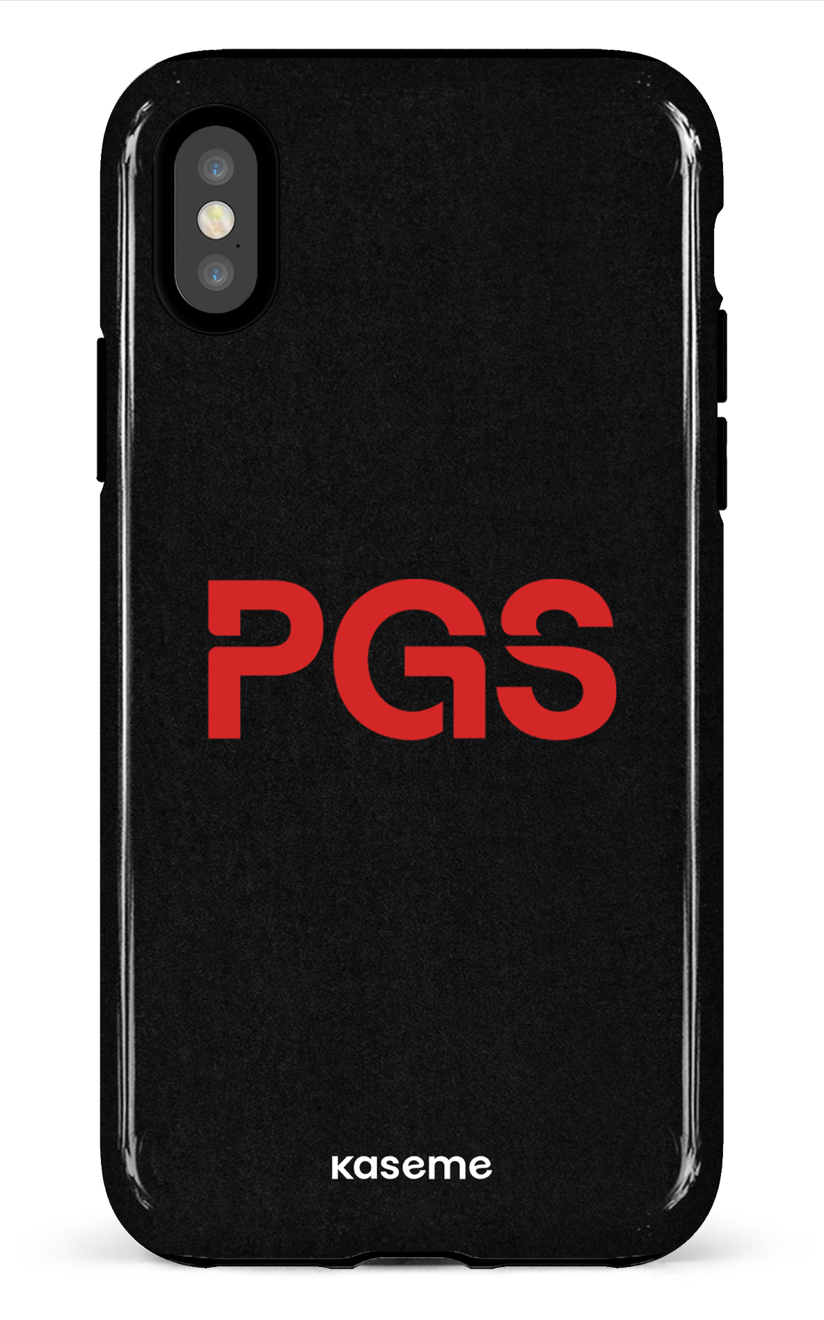 iPhone X/XS Tough PGS Noir&Rouge -