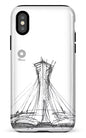 iPhone X/XS Tough Parc Olympique - Croquis Blanc -