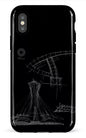 iPhone X/XS Tough Parc Olympique - Croquis Plan Noir -