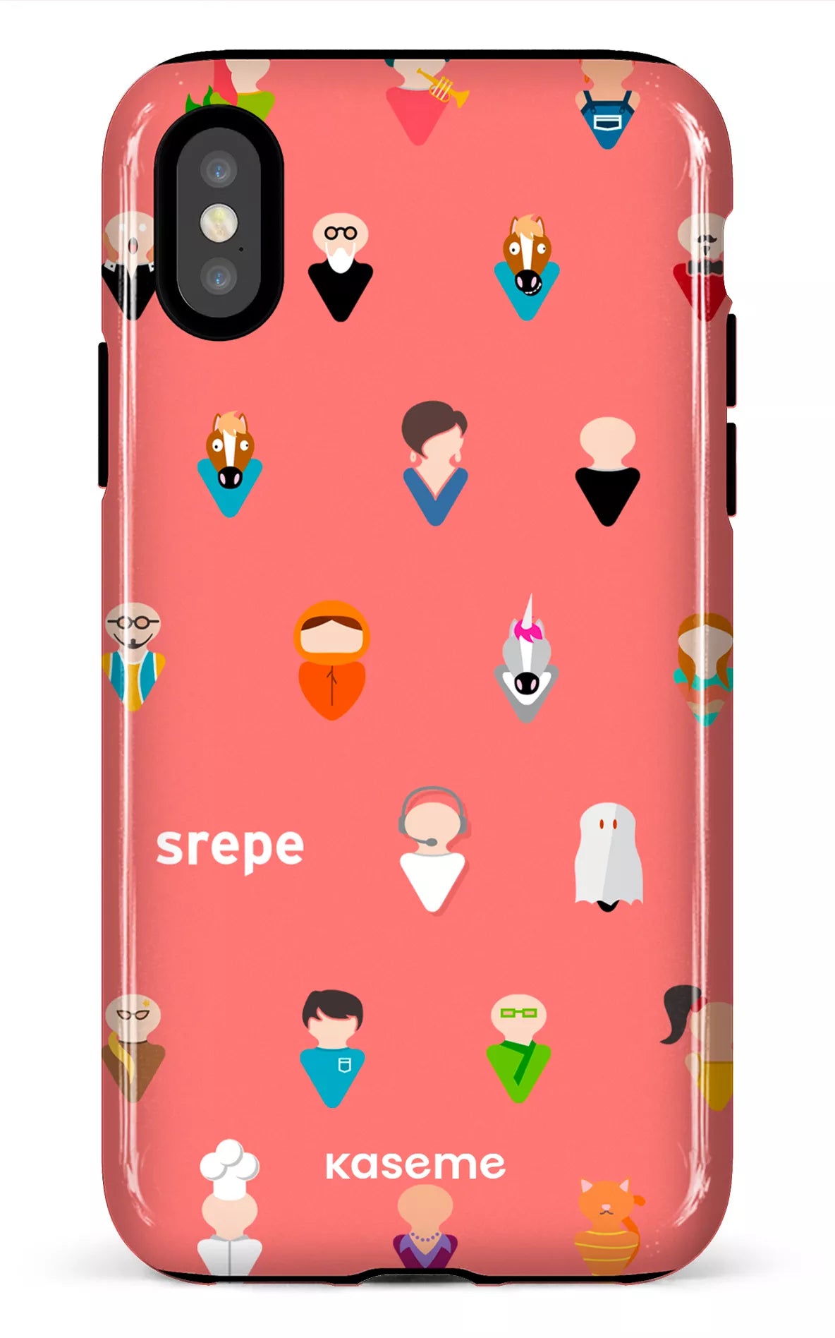 iPhone X/XS Tough Personnages Saumon -