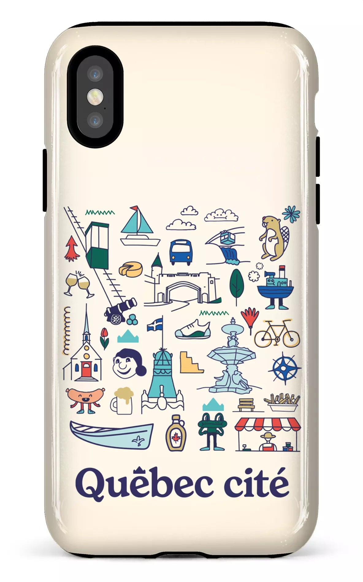 iPhone X/XS Tough Québec illustré -