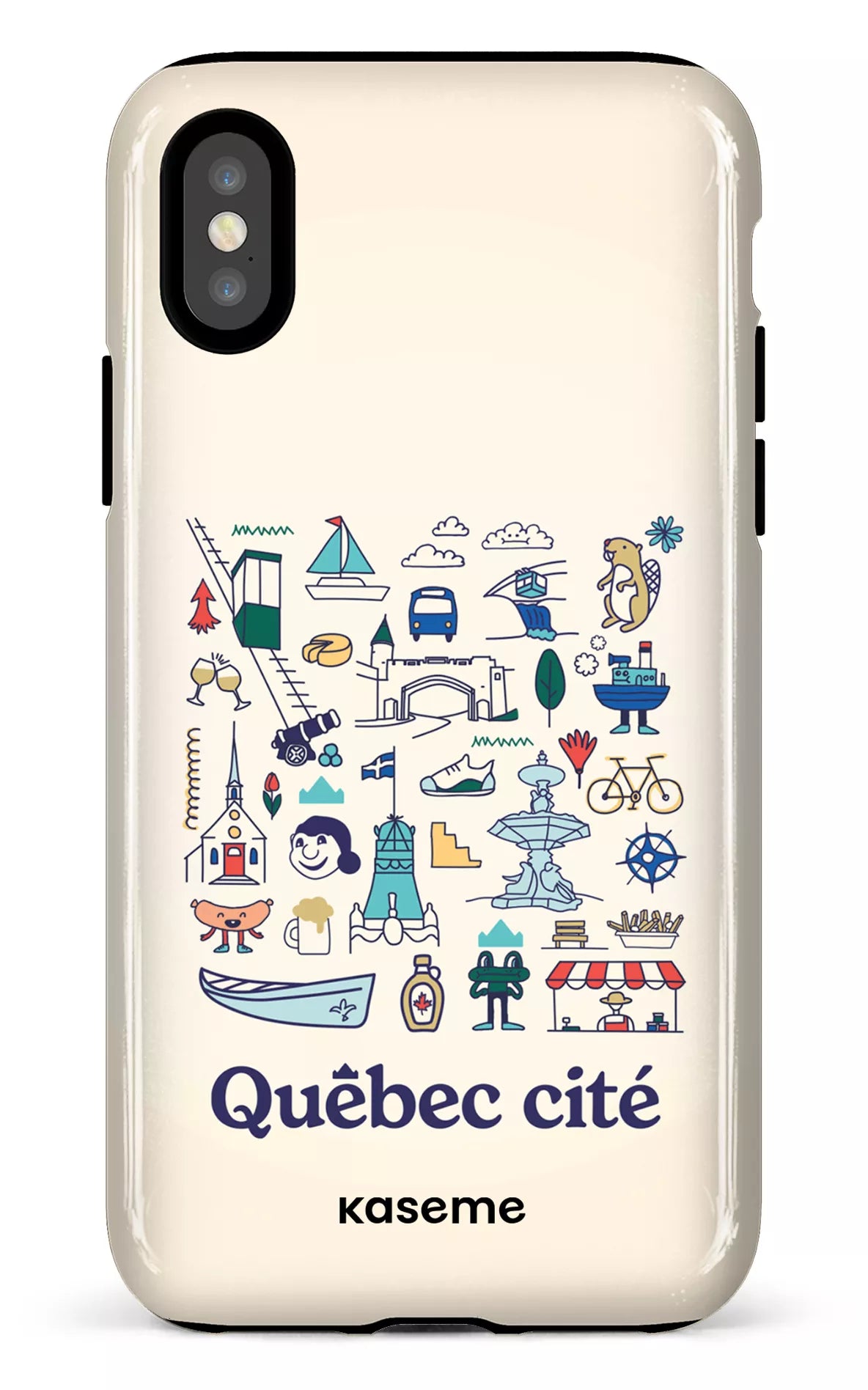 iPhone X/XS Tough Québec illustré -