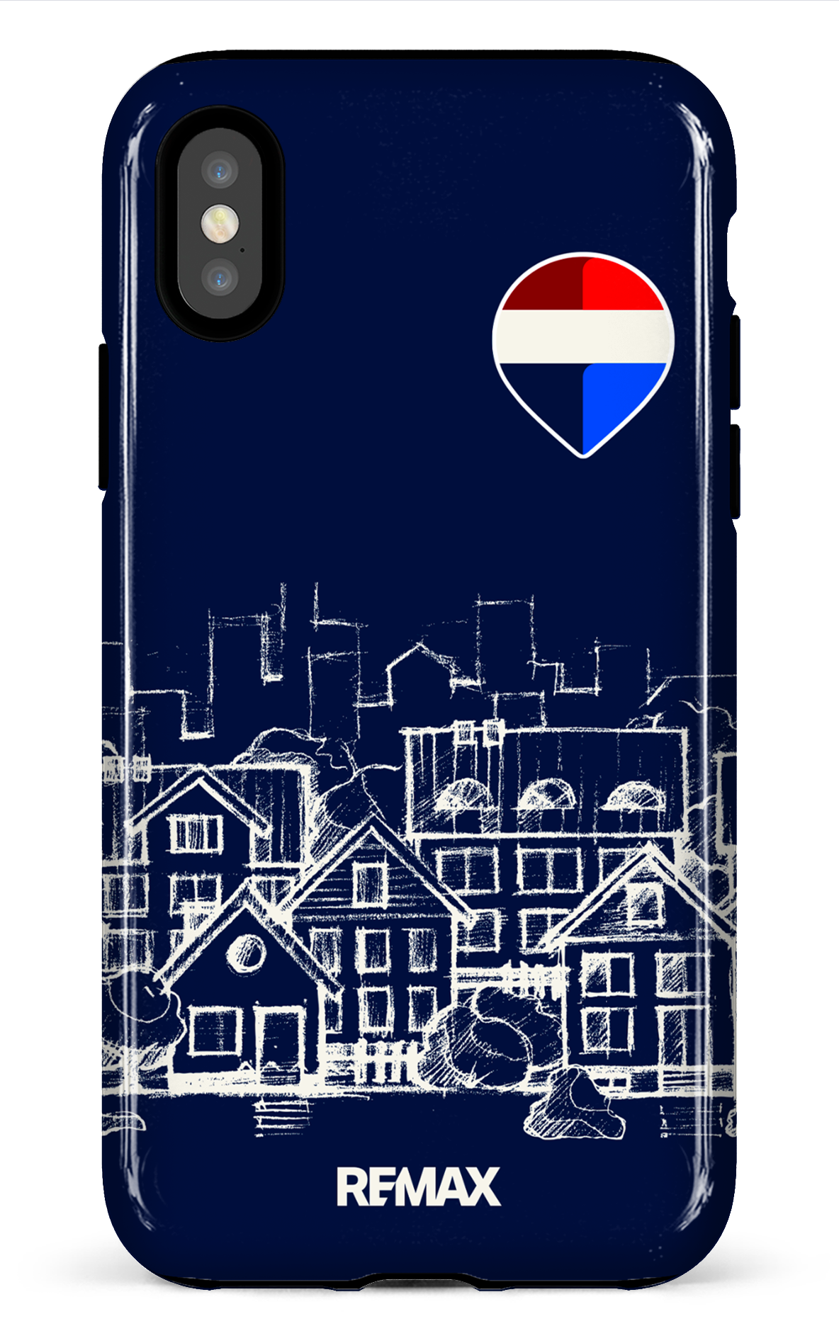 iPhone X/XS Tough Remax Sketch Bleu -