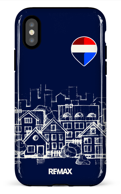 iPhone X/XS Tough Remax Sketch Bleu -