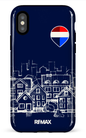 iPhone X/XS Tough Remax Sketch Bleu -
