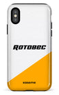 iPhone X/XS Tough Rotobec Blanc et Jaune -