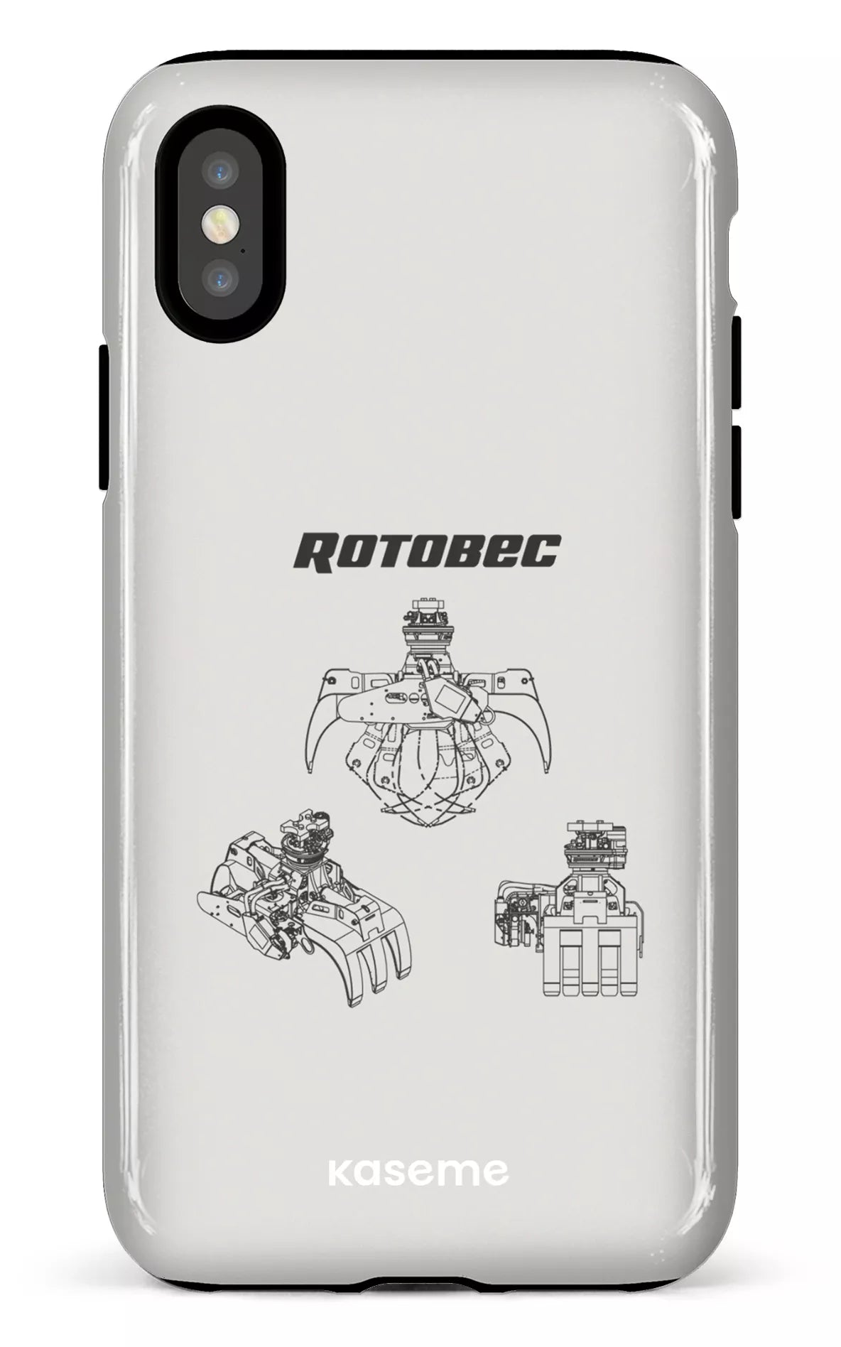 iPhone X/XS Tough Rotobec Gris -
