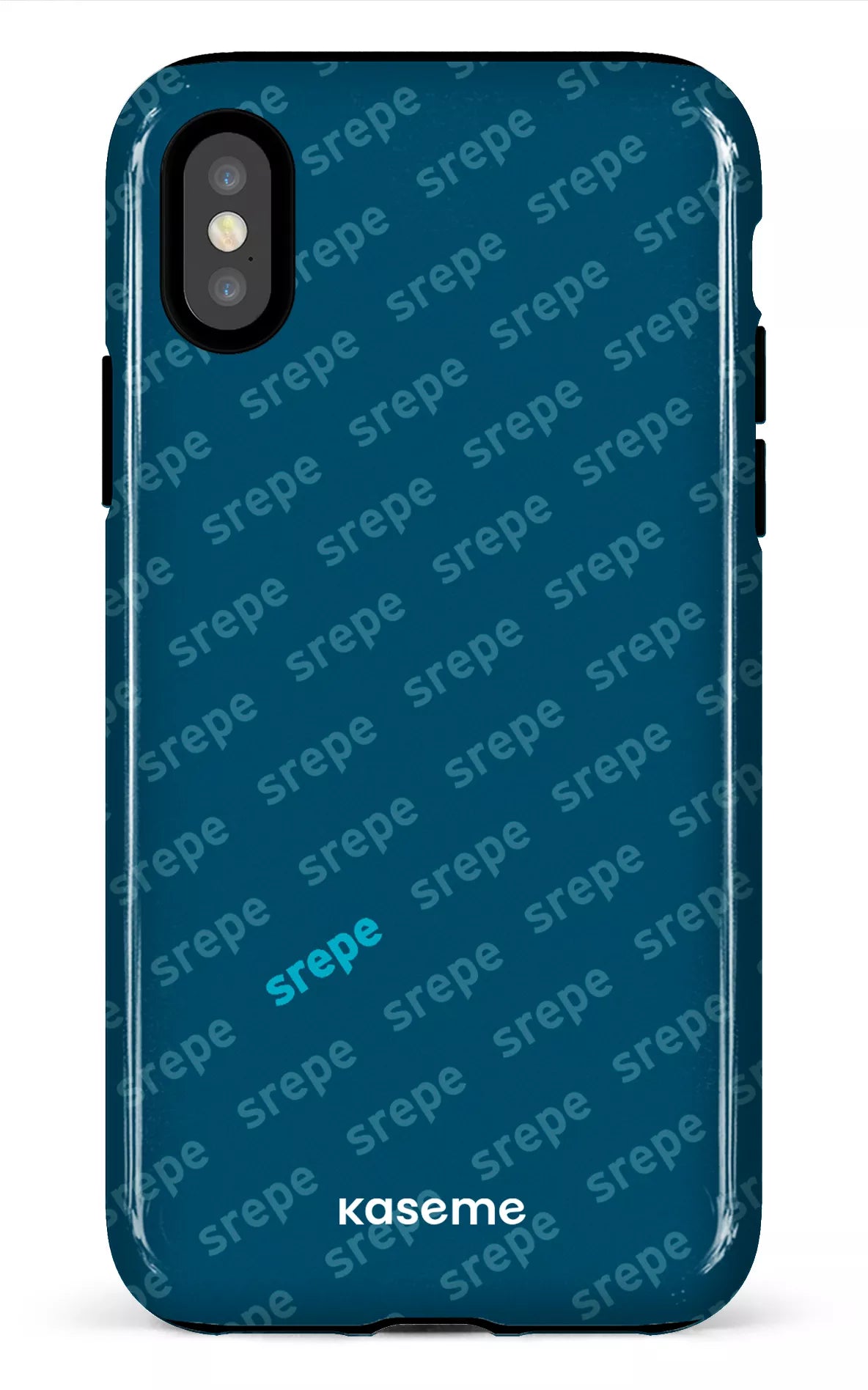 iPhone X/XS Tough SREPE Pattern Bleu x Turquoise -