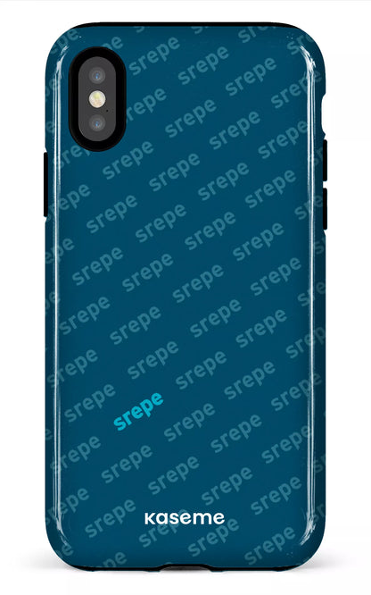 iPhone X/XS Tough SREPE Pattern Bleu x Turquoise -