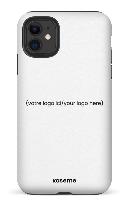iPhone 11 Tough Matte Votre logo ici / Your logo here white -