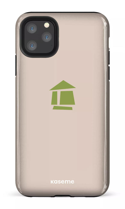 iPhone 11 Pro Max Tough Flordeco logo grège -