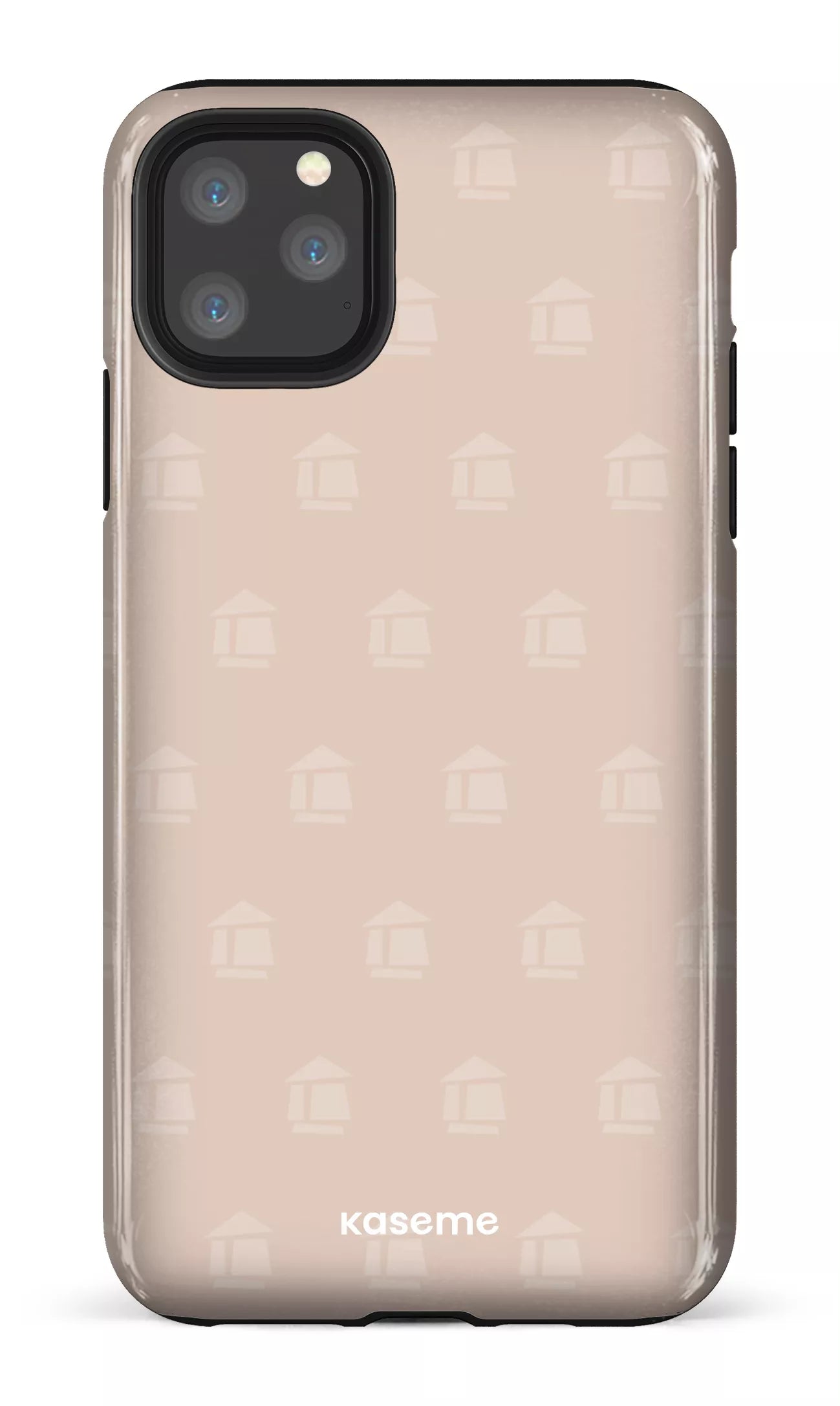 iPhone 11 Pro Max Tough Flordeco motif grège -