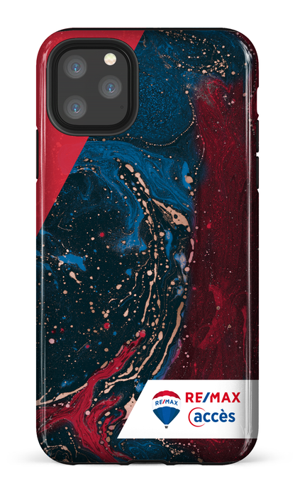 iPhone 11 Pro Max Tough Peinture marbrée sombre -