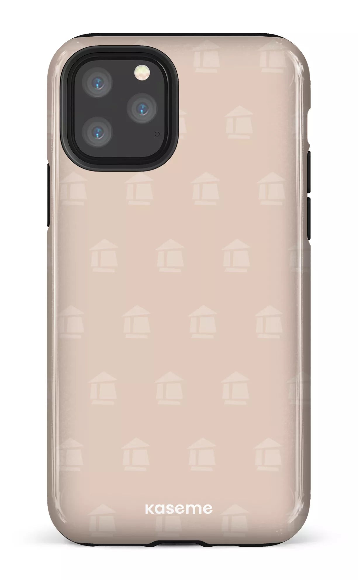 iPhone 11 Pro Tough Flordeco motif grège -