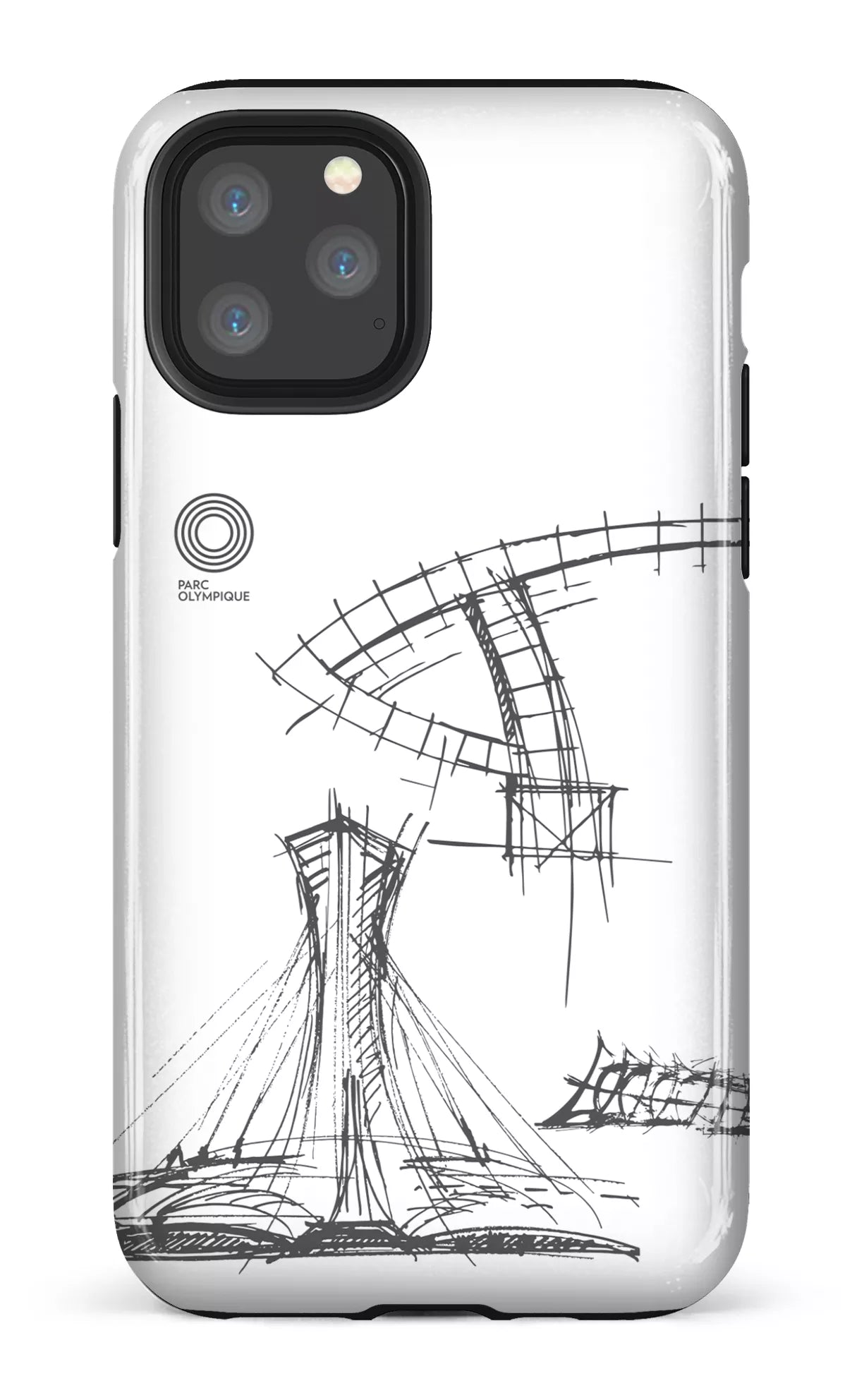 iPhone 11 Pro Tough Parc Olympique - Croquis Plan Blanc -
