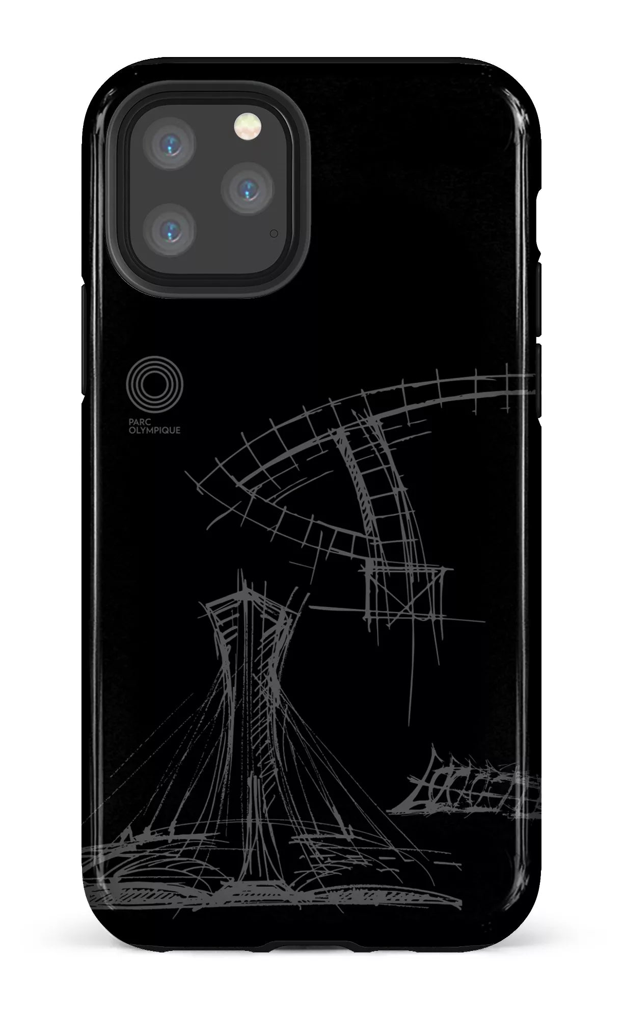 iPhone 11 Pro Tough Parc Olympique - Croquis Plan Noir -