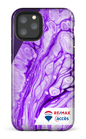 iPhone 11 Pro Tough Peinture marbrée claire violette -