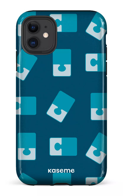 iPhone 11 Tough Casse-tête Bleu -