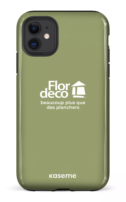 iPhone 11 Tough Flordeco logo Sauge -