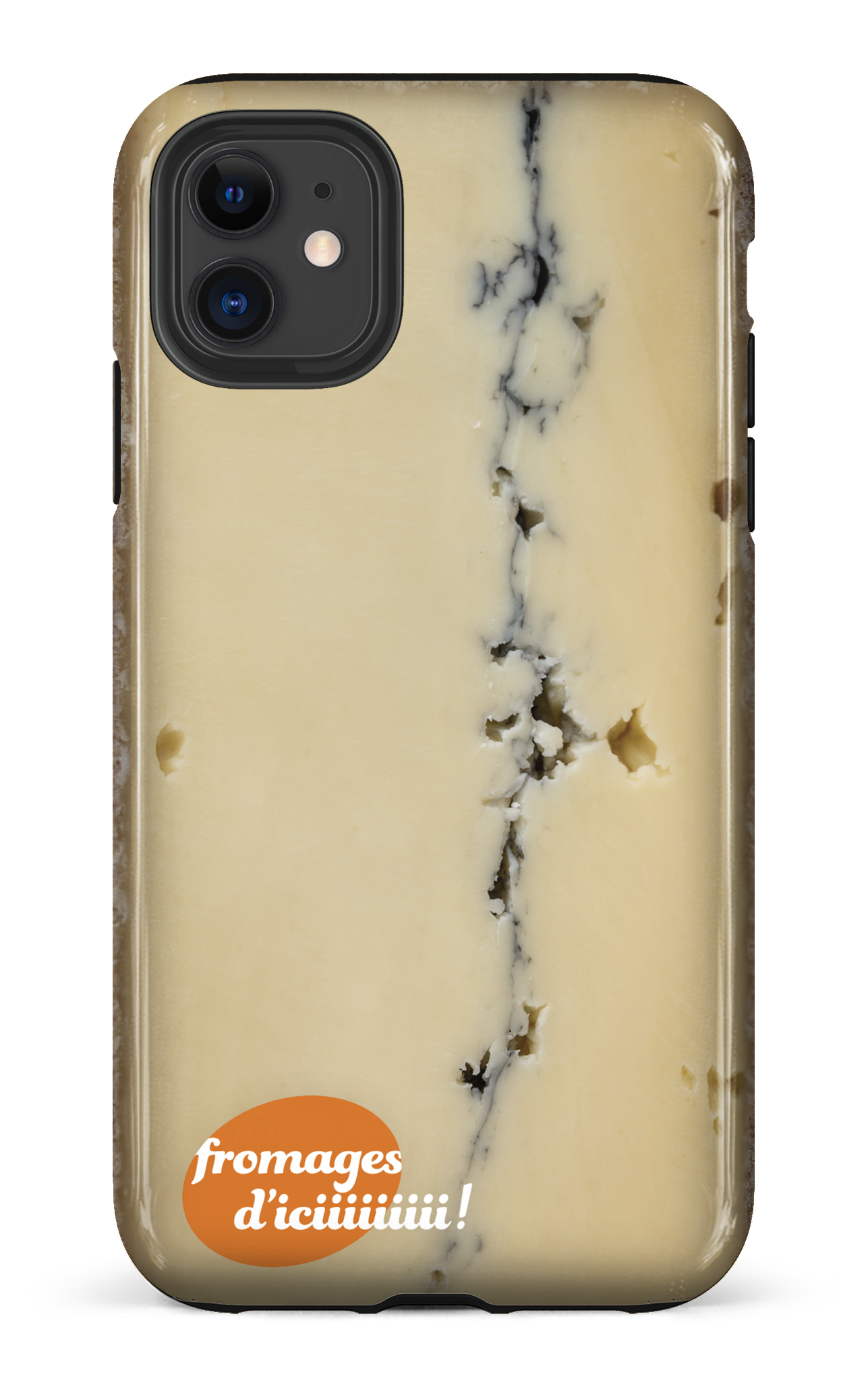 iPhone 11 Tough Fromage Cendré Logo -