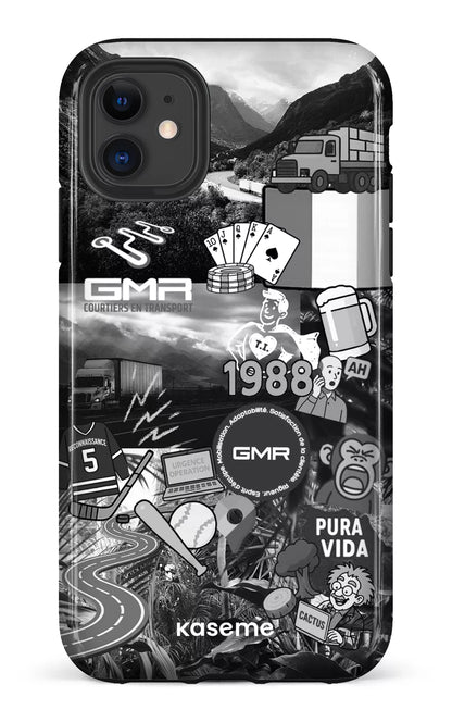 iPhone 11 Tough GMR Collage Noir et Blanc -