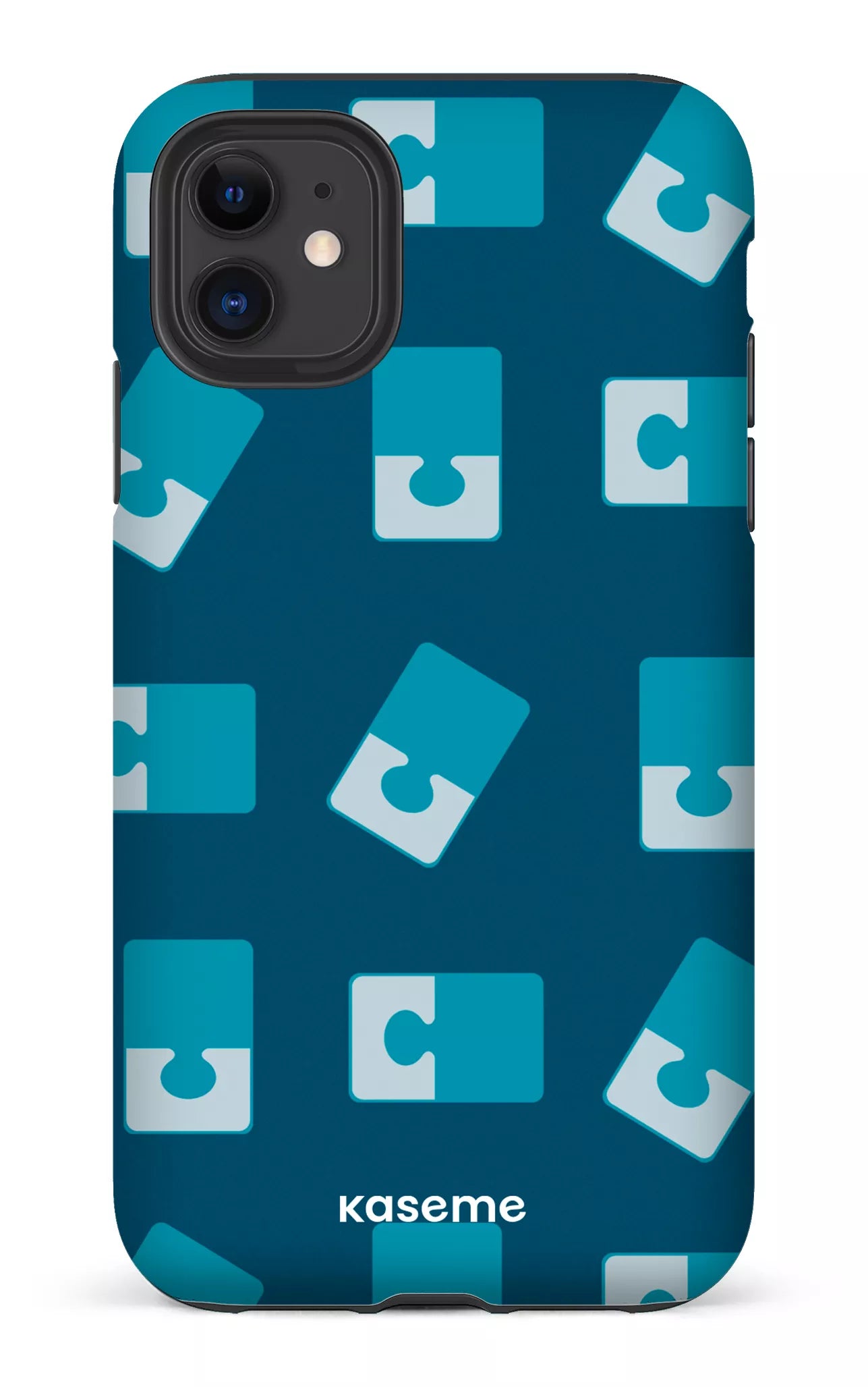 iPhone 11 Tough Matte Casse-tête Bleu -