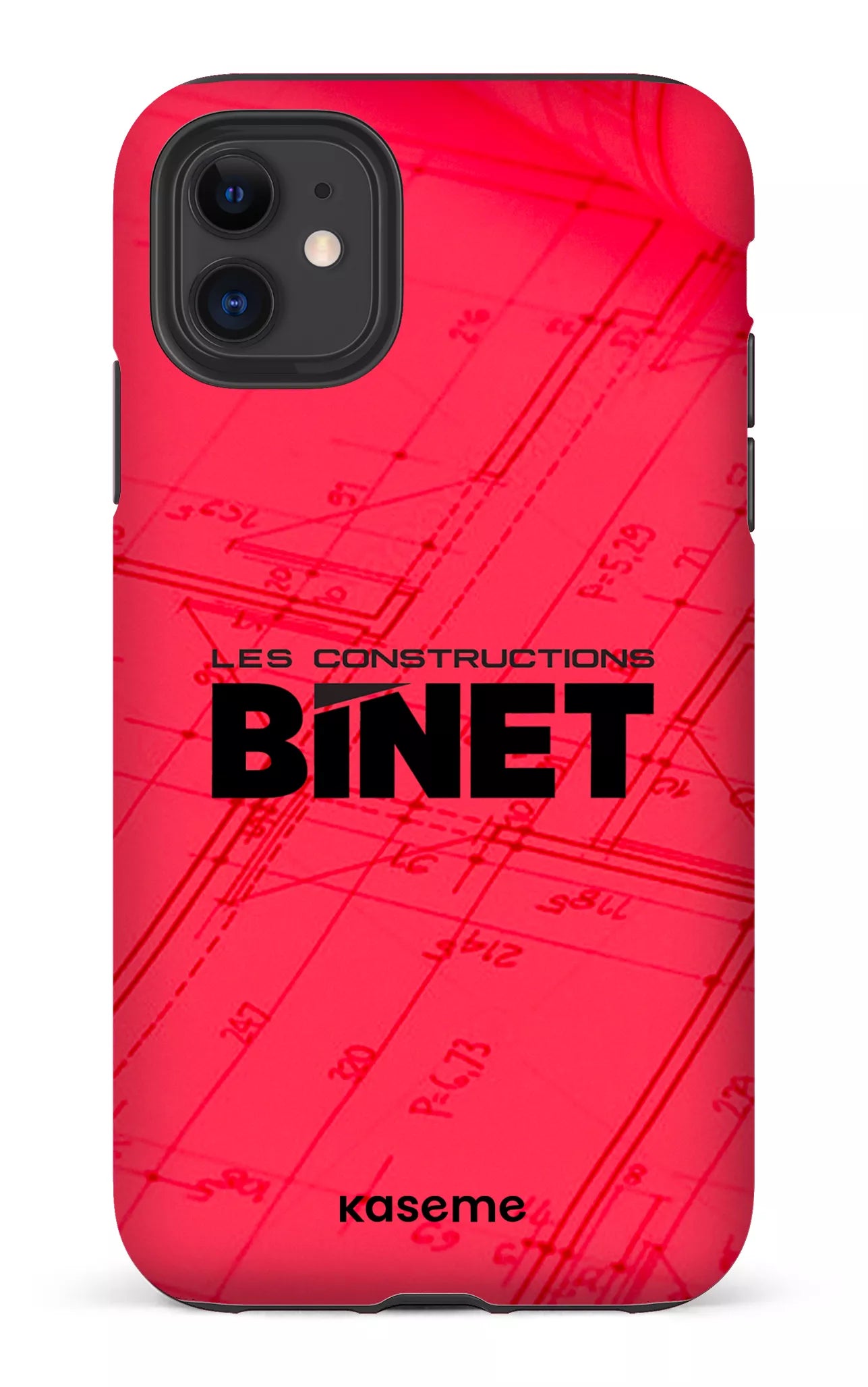 iPhone 11 Tough Matte Constructions Binet Rouge -