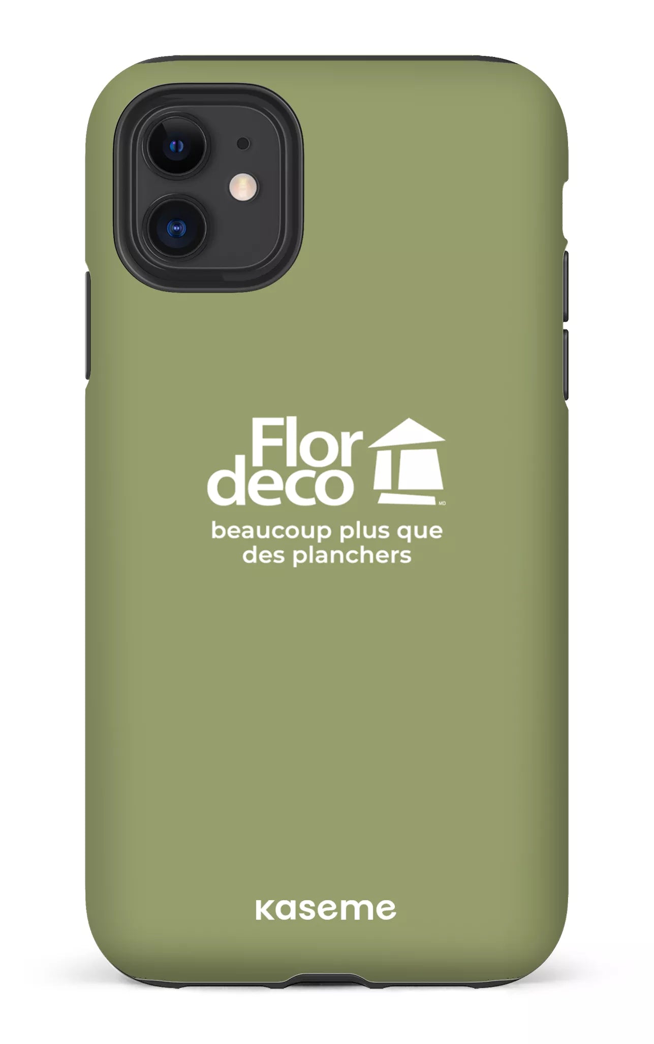 iPhone 11 Tough Matte Flordeco logo Sauge -