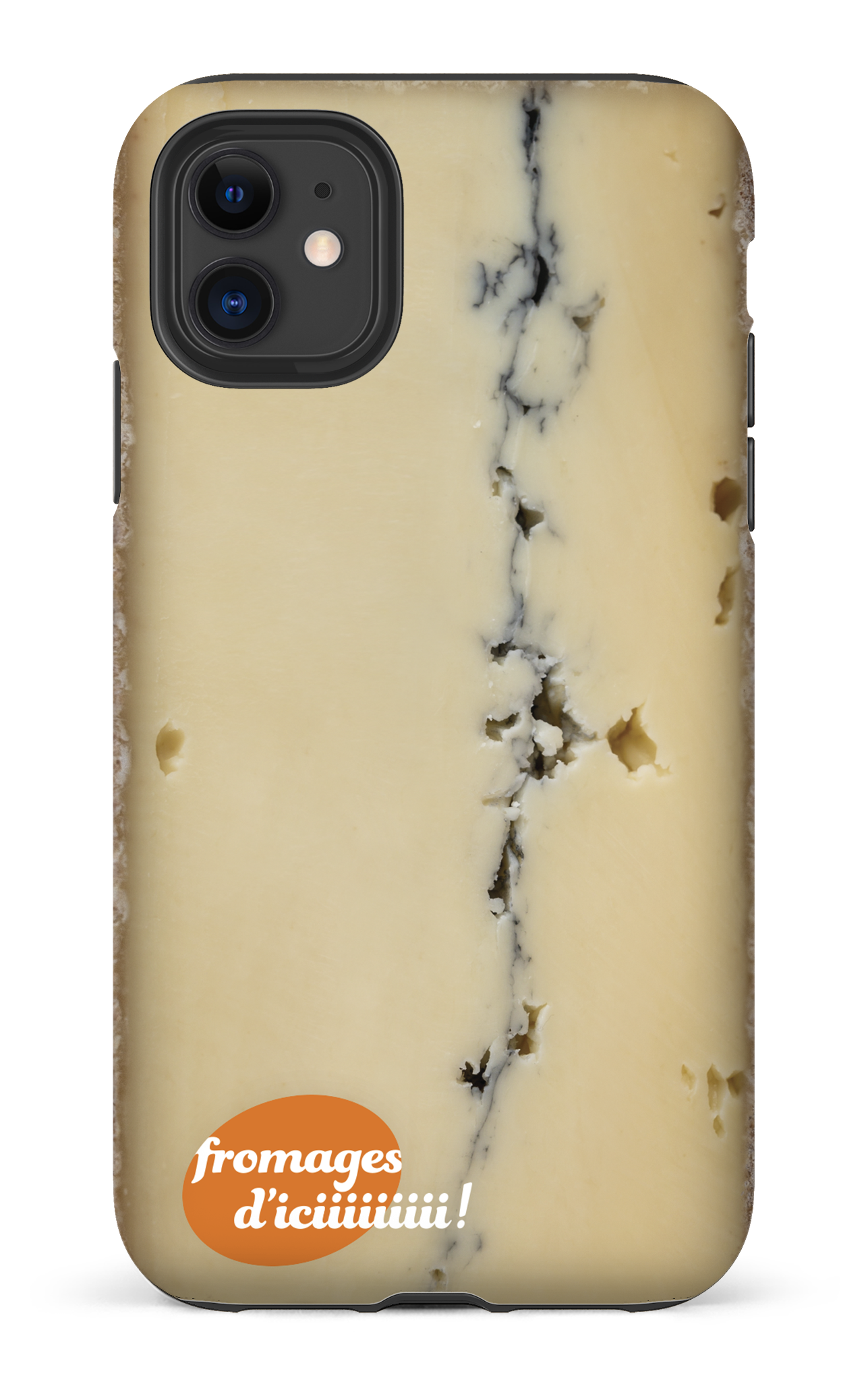 iPhone 11 Tough Matte Fromage Cendré Logo -