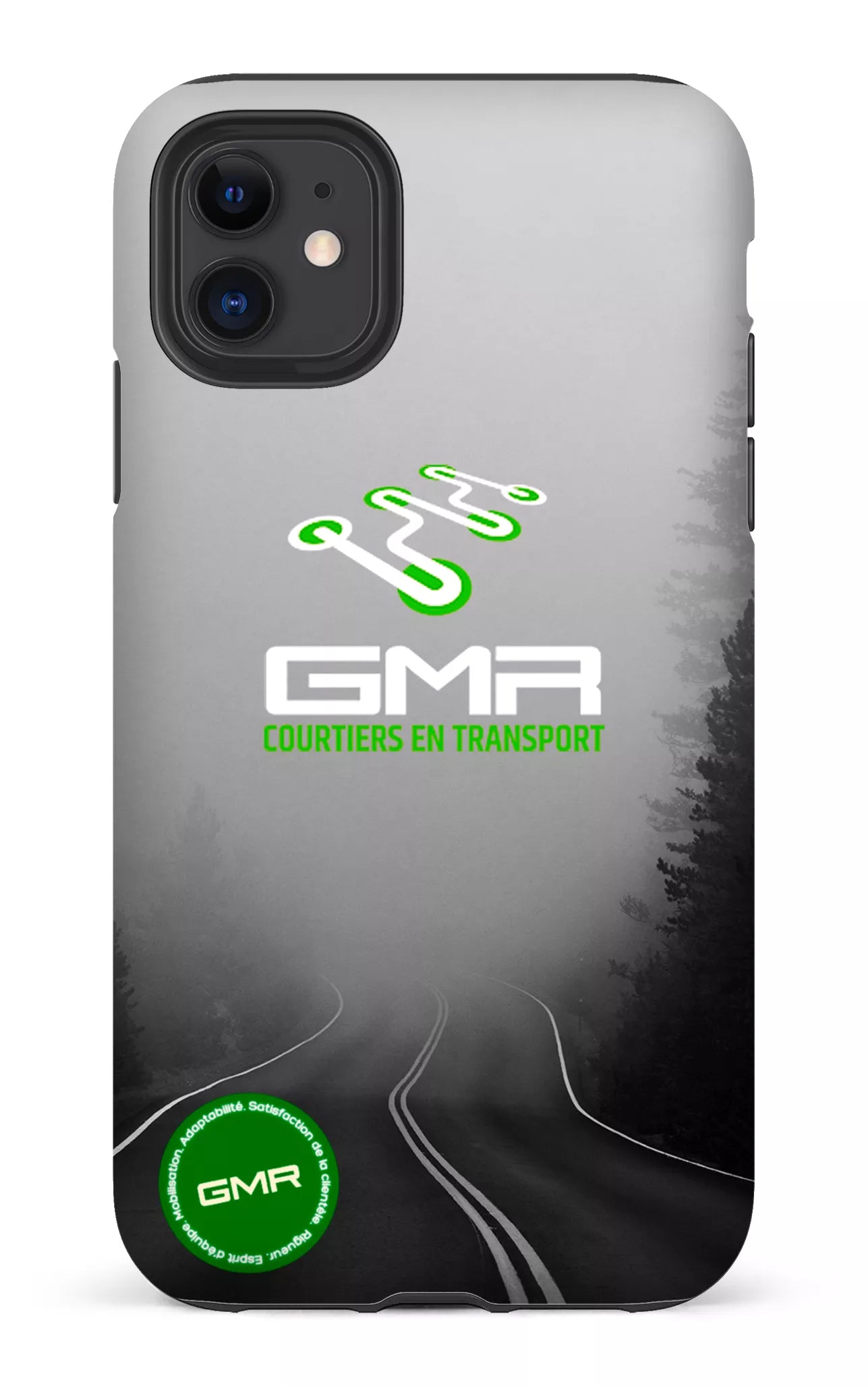 iPhone 11 Tough Matte GMR Route Noir et Blanc -