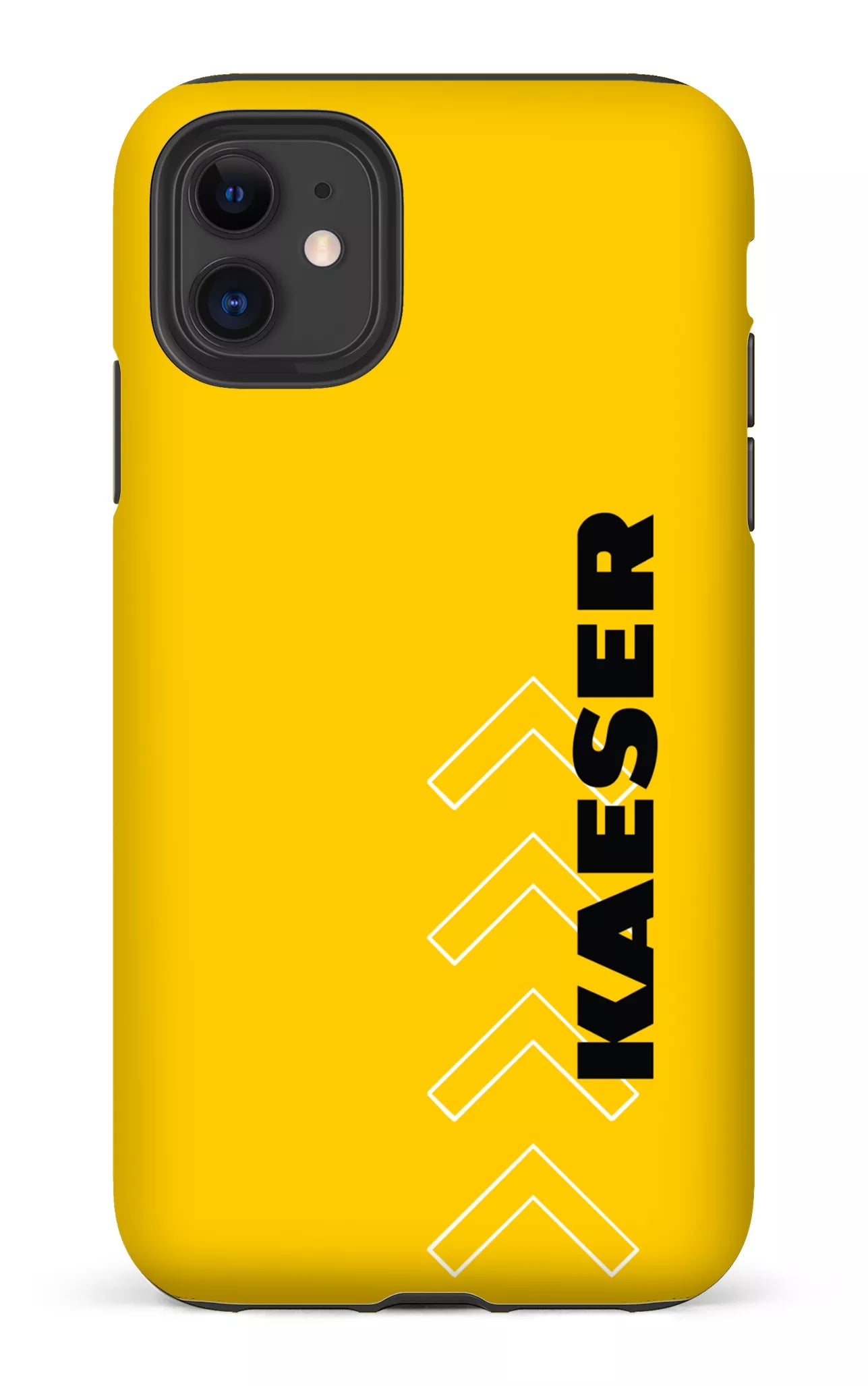 iPhone 11 Tough Matte Kaeser Flèches Jaune -